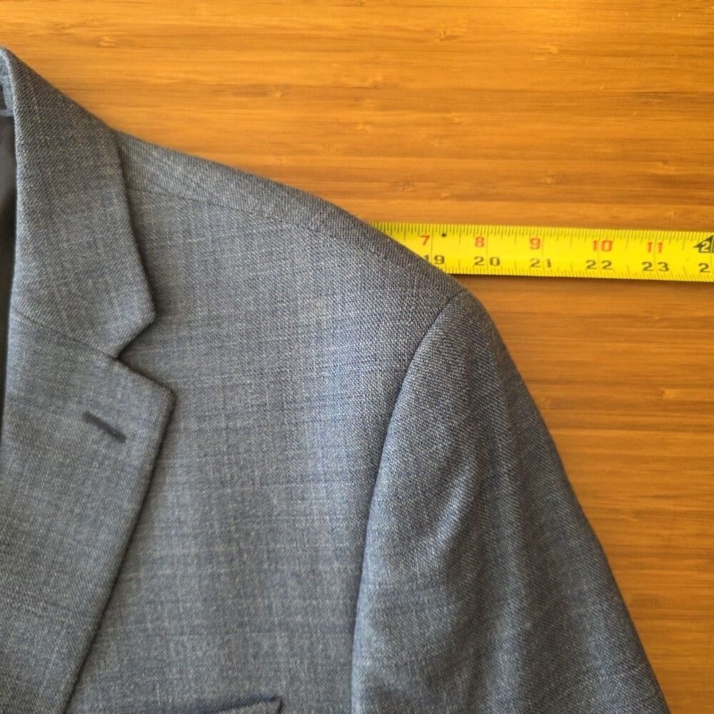 Lauren Ralph Lauren LRL Men's Wool & Silk 2-Button Blazer Blue Basketweave • 42L - Picture 6 of 13